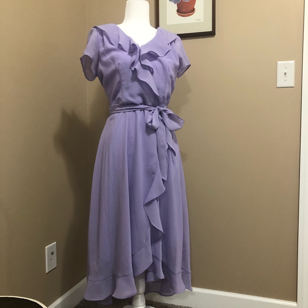 Lavender ruffle dress